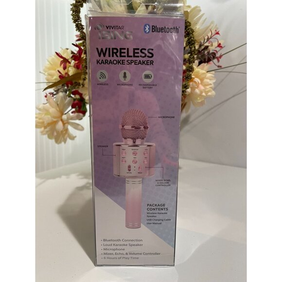 Vivitar Bluetooth Wireless Karaoke Speaker With Microphone & Rechargeable Batter - Picture 3 of 5